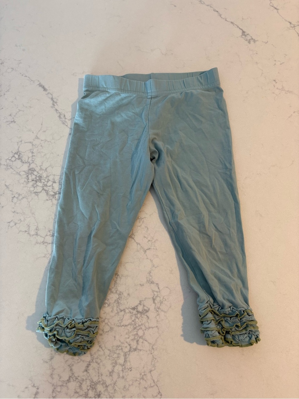 Matilda Jane Light Blue Capri Leggings with Ruffle Hem